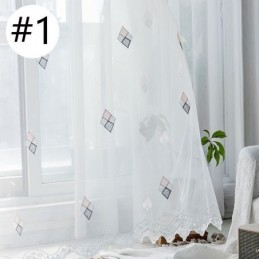 Upscale Embroidery Curtain Made to Measure Curtain Home Decor Sheer Living Room Bedroom