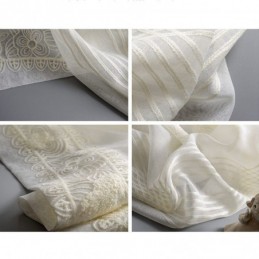 Embroidered Sheer Curtain Made to Measure Curtain Minimalist Classical Voile Living Room Bedroom