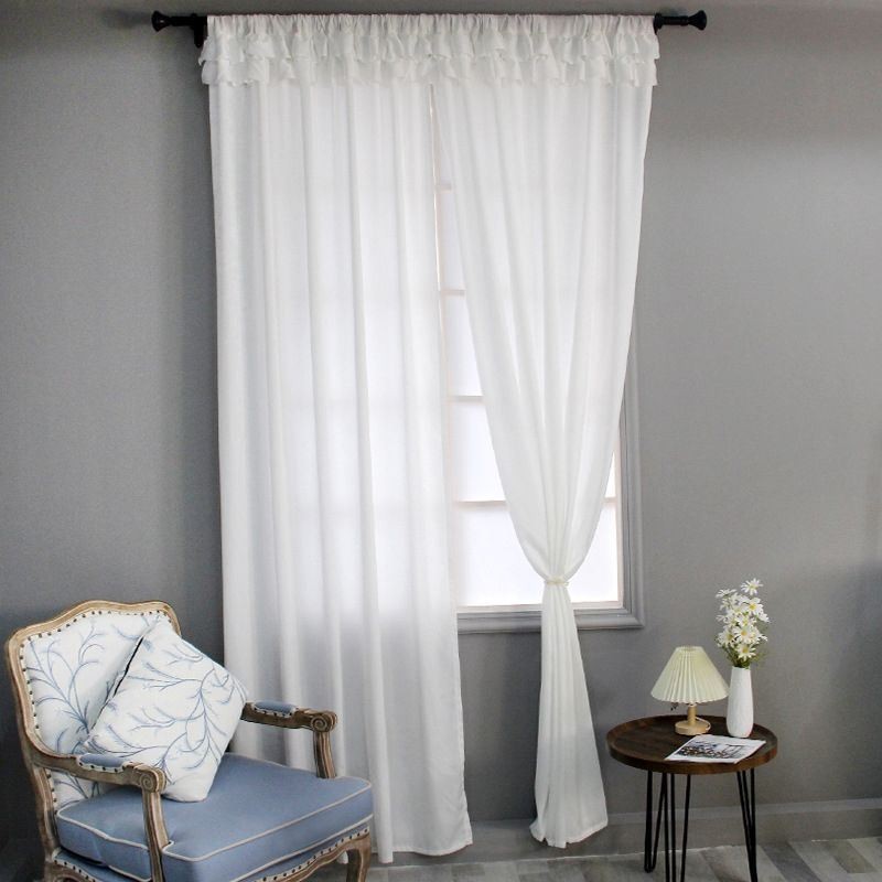Velvet Sheer Window Curtains Elegant Voile Panels Living Room Bedroom