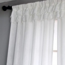 Velvet Sheer Window Curtains Elegant Voile Panels Living Room Bedroom