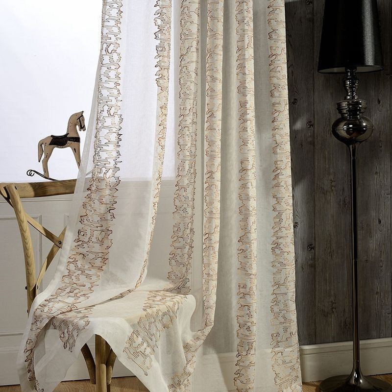 Modern Sheer Voile Curtains Decorative Window Drapes Living Room Bedroom