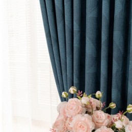 Geometric Blackout Curtains Jacquard Curtain Made to Measure Curtain For Bedroom
