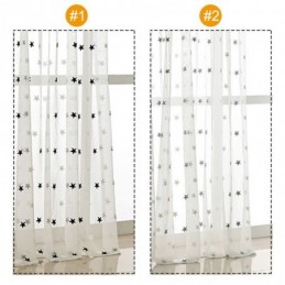 Star Embroidery Voile Sheer Curtain Made to Measure Curtain Panel Living Room Bedroom Glass Door Window