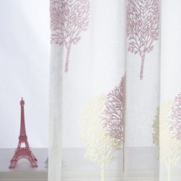 Nordic Sheer Curtain Made to Measure Curtain Trees Tulle For Living Room Bedroom