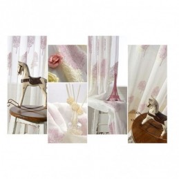Nordic Sheer Curtain Made to Measure Curtain Trees Tulle For Living Room Bedroom