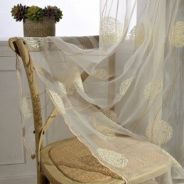 Delicate Sheer Curtain Made to Measure Curtain Embroidered Tulle Curtains For Living Room