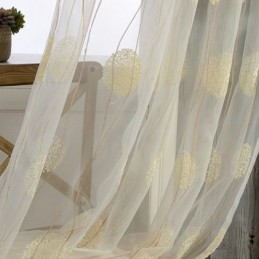 Delicate Sheer Curtain Made to Measure Curtain Embroidered Tulle Curtains For Living Room