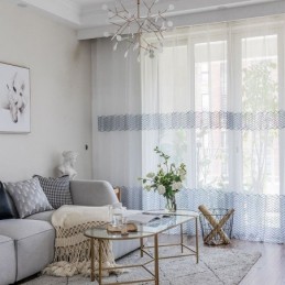 Breathable Sheer Curtain Made to Measure Curtain European Decorative Tulle Voile For Living Room
