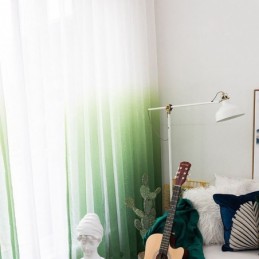 Gradient Sheer Curtains Voile Transparent Curtain Made to Measure Curtain For Home Decorative