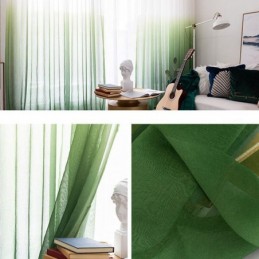 Gradient Sheer Curtains Voile Transparent Curtain Made to Measure Curtain For Home Decorative