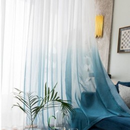 Gradient Sheer Curtains Voile Transparent Curtain Made to Measure Curtain For Home Decorative