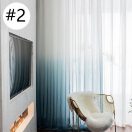 Gradient Sheer Curtains Voile Transparent Curtain Made to Measure Curtain For Home Decorative