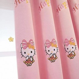 Modern Curtain Made to Measure Curtain Embroidery Lovely Hello Kitty