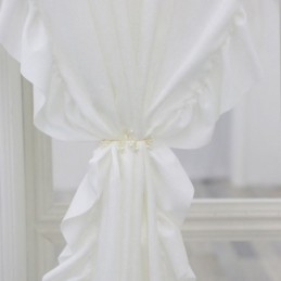 Velvet Sheer Curtains Solid Color Window Voile Panels Living Room Bedroom