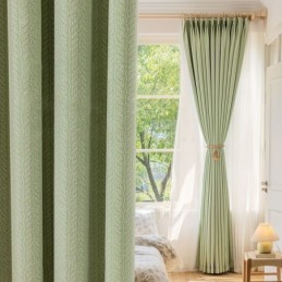 Leaves Jacquard Curtains Blackout For Living Room