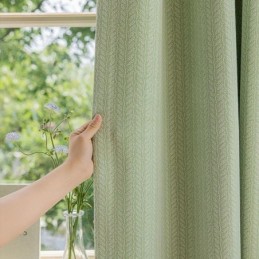 Leaves Jacquard Curtains Blackout For Living Room