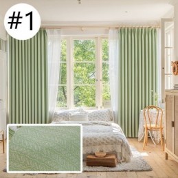 Leaves Jacquard Curtains Blackout For Living Room