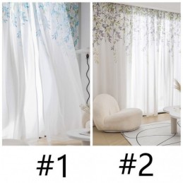 Vine Pattern Voile Curtain Made to Measure Curtain Printed Sheer Curtains Living Room Bedroom