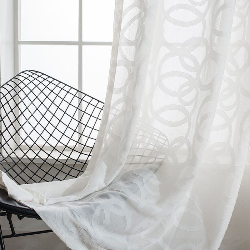 White Tulle Curtains Modern Sheer Voile Curtain Made to Measure Curtain For Living Room Bedroom