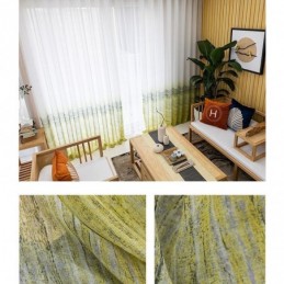 Nordic Style Sheer Curtain Made to Measure Curtain Printed Voile Living Room Bedroom