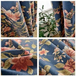 Living Room Curtain Made to Measure Curtain Blue Magnificent Printing Bedroom Window Treatment