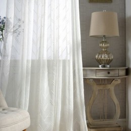 White Sheer Curtains Embroidered Windows Curtain Made to Measure Curtain Drapes Living Room Bedroom