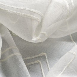 White Sheer Curtains Embroidered Windows Curtain Made to Measure Curtain Drapes Living Room Bedroom