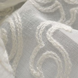 Embroidered Sheer Curtain Made to Measure Curtain White Decor Window Treatment Living Room Bedroom