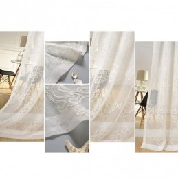 Embroidered Sheer Curtain Made to Measure Curtain White Decor Window Treatment Living Room Bedroom