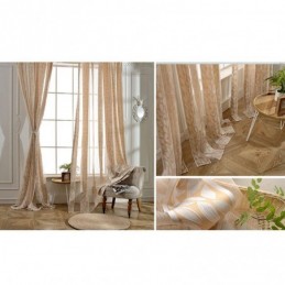 Leaf Jacquard Tulle Drapes Nordic Sheer Curtains For Living Room