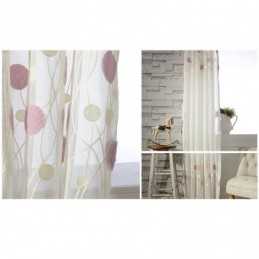 Embroidered Tulle Curtain Made to Measure Curtain Modern Voile Gauze Curtains For Living Room Bedroom