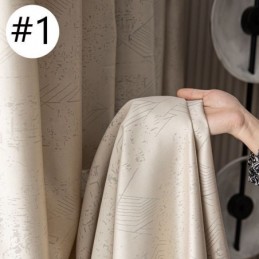 Geometric Jacquard Curtains Blackout For Living Room