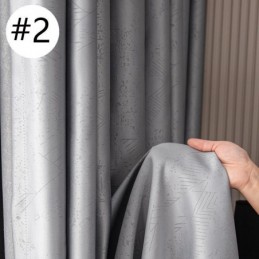 Geometric Jacquard Curtains Blackout For Living Room