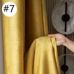Geometric Jacquard Curtains Blackout For Living Room