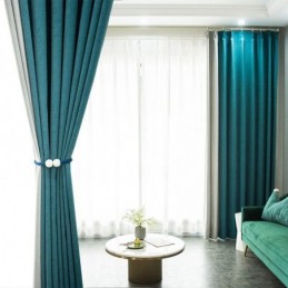 Modern Blackout Curtains Nordic Splice Window Drapes For Bedroom