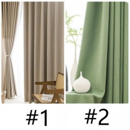 Nordic Curtains Solid Color Blackout For Living Room
