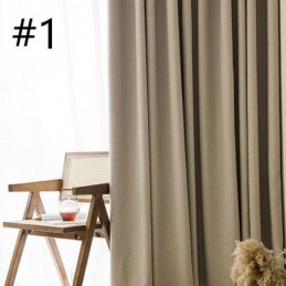 Nordic Curtains Solid Color Blackout For Living Room