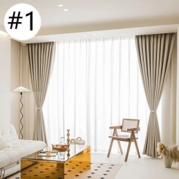 Nordic Curtains Solid Color Blackout For Living Room