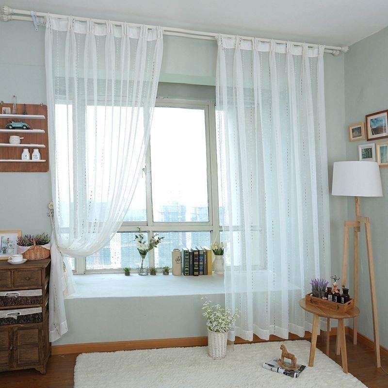 Nordic Tulle Curtains Modern Sheer Voile Curtain Made to Measure Curtain For Living Room Bedroom