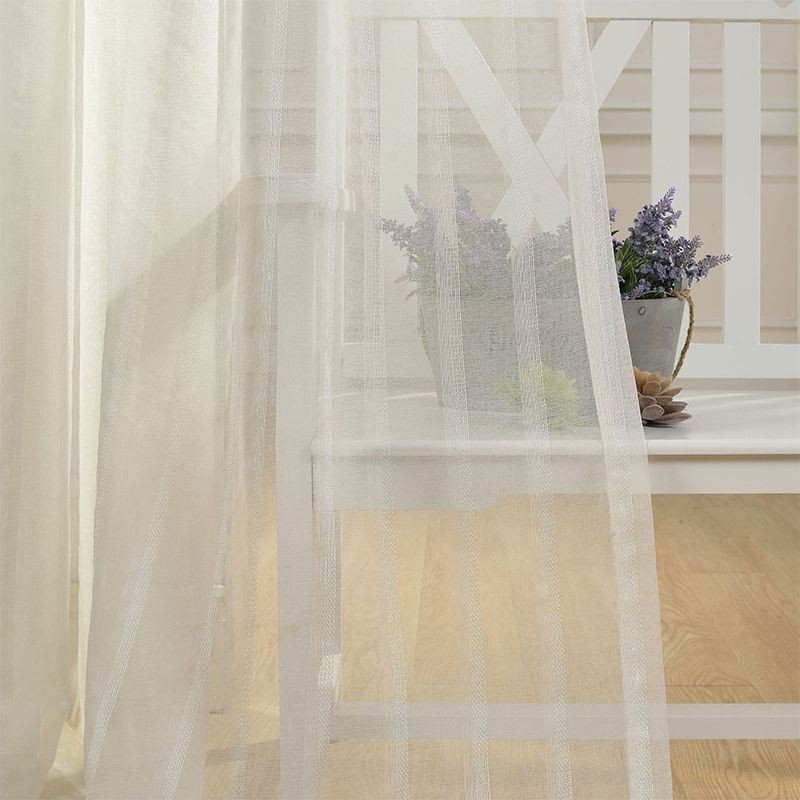 Breathable Sheer Curtain Made to Measure Curtain Decorative White Tulle Voile For Living Room