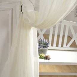 Breathable Sheer Curtain Made to Measure Curtain Decorative White Tulle Voile For Living Room