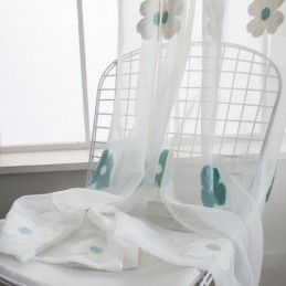 More Sheer Embroidery Curtain Made to Measure Curtain Decorative Floral Living Room Bedroom