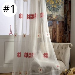 More Sheer Embroidery Curtain Made to Measure Curtain Decorative Floral Living Room Bedroom