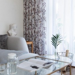 Botanical Printed Curtain Made to Measure Curtain Tulle Sheer For Living Room Bedroom