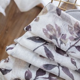 Botanical Printed Curtain Made to Measure Curtain Tulle Sheer For Living Room Bedroom