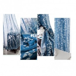 Simplicity Printed Sheer Curtain Made to Measure Curtain Leaves Tulle For Living Room