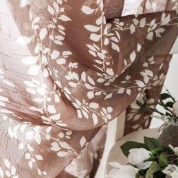 Simplicity Printed Sheer Curtain Made to Measure Curtain Leaves Tulle For Living Room