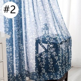 Simplicity Printed Sheer Curtain Made to Measure Curtain Leaves Tulle For Living Room