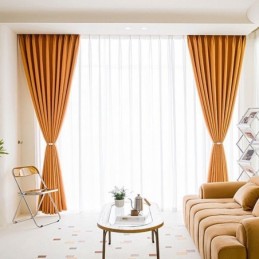 Modern Solid Color Curtains Blackout Curtain Made to Measure Curtain Drape For Living Room Brdroom