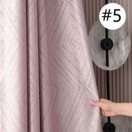 Geometric Jacquard Curtains Blackout For Living Room